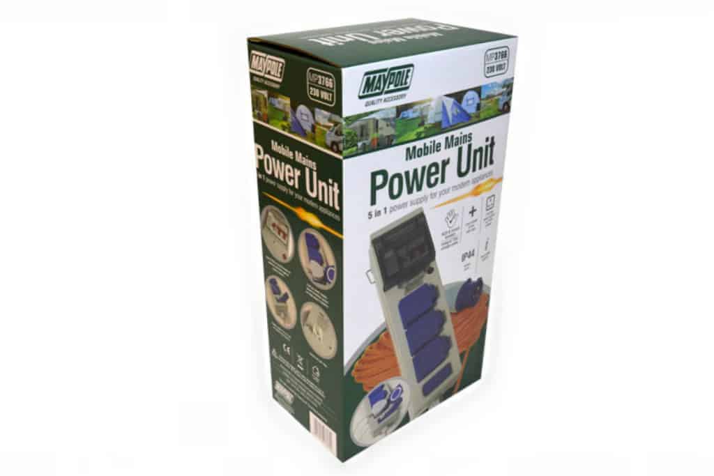 Mobile Mains Power Unit, 3 x 240v sockets with RCD & MCB 25m Cable