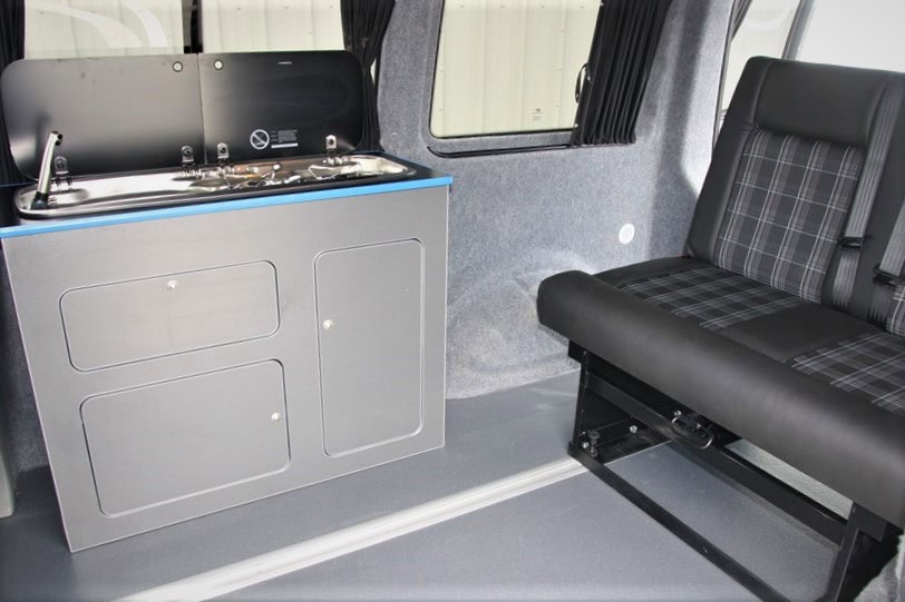 Glidemotion Sliding Rail System with Upholstered YoYo Seat Clearcut Conversions