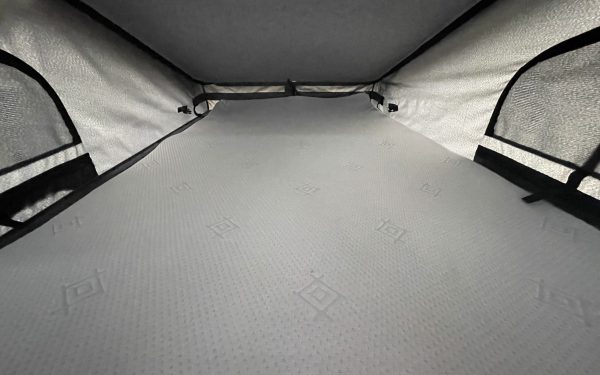deluxe memory foam luxury mattress bed comfy comfort clearcut conversions self build campervan design van motorhome camping