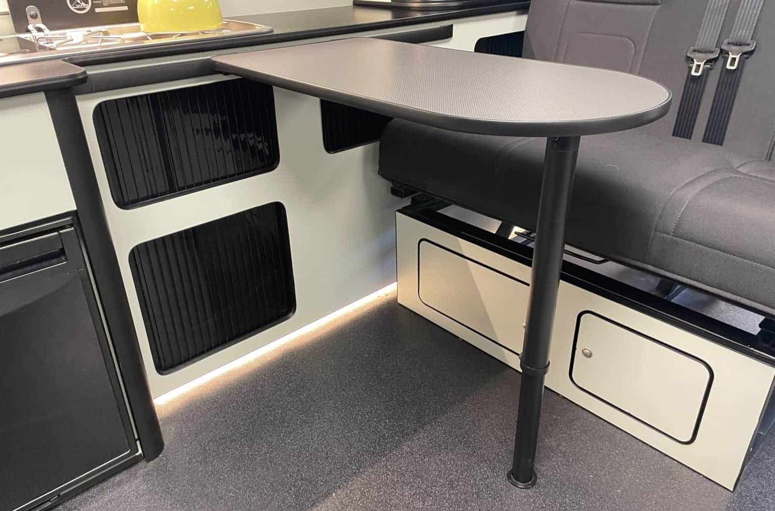 ReVace Campervan Table Leg Adjustable Silver or Black Long or